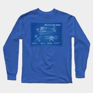 Betty Skelton Pitts S-1C Little Stinker Blueprint - AD Long Sleeve T-Shirt